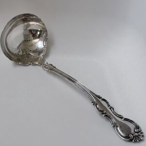 Antique 1835 R.Wallace Troy Silverplate 1902 Oyster Serving Ladle Solid 9 3/8”